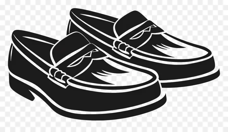 Mocasines，Zapato Negro PNG