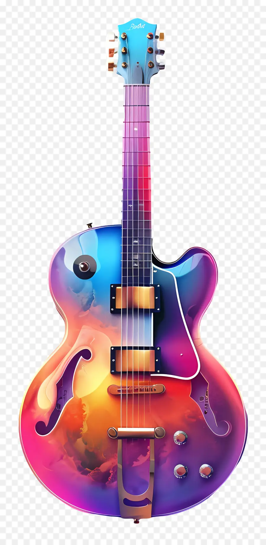 Mundo Día De La Música，Colorido Guitarra PNG