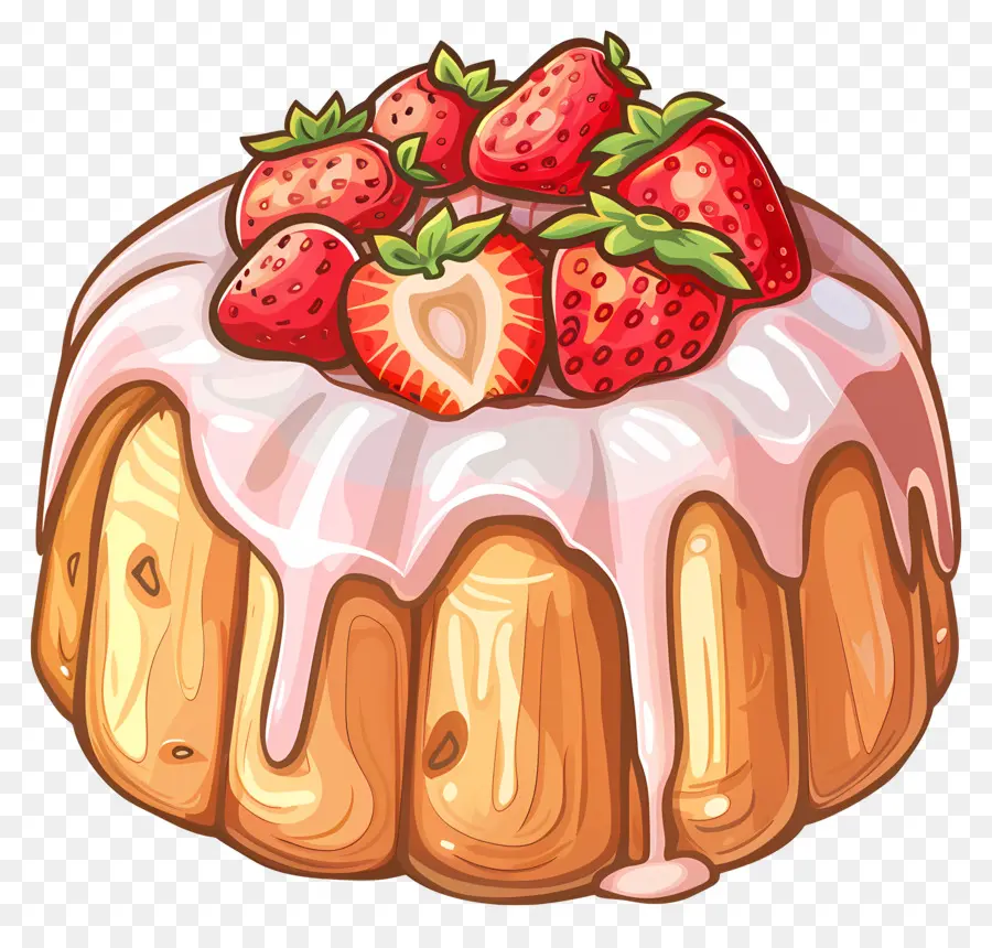 Pastel De Bundt，Pastel De Fresa PNG