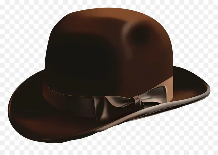 Bombín，Sombrero Fedora Marrón PNG