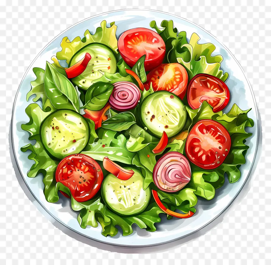 Ensalada De Verduras，Dieta Saludable PNG