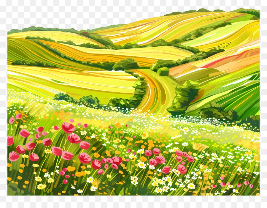 Campos De Verano，Paisaje PNG