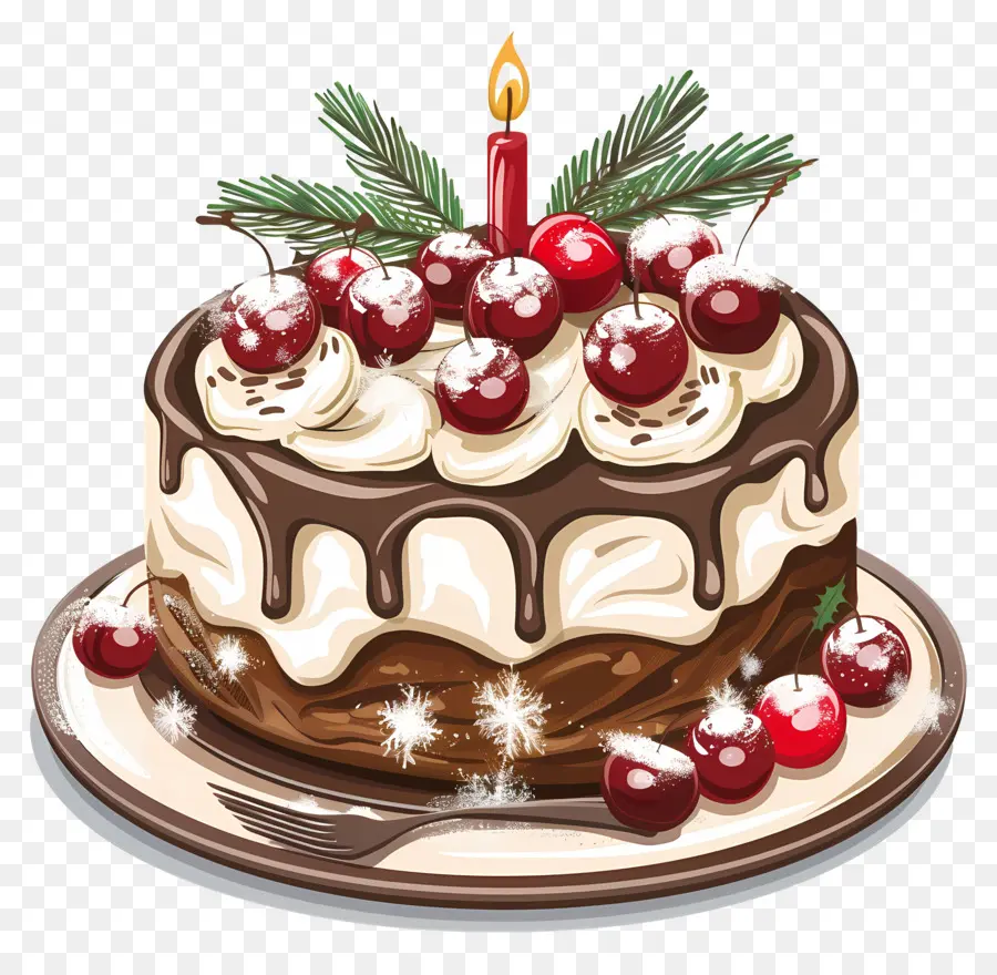 Pastel De Navidad，Pastel De Chocolate PNG