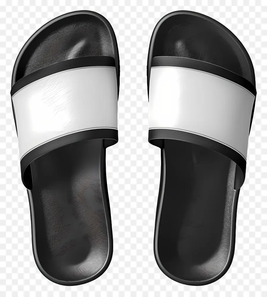 Sandalias Deportivas，Diapositivas En Blanco Y Negro PNG