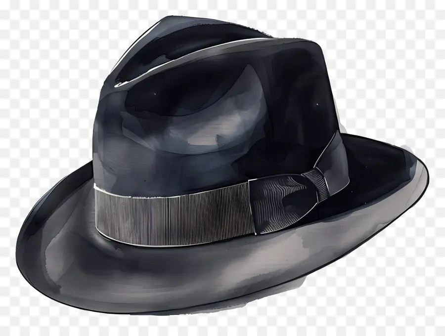 Fedora，Sombrero Negro PNG