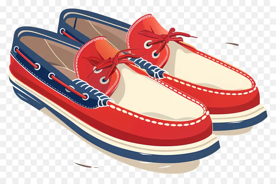 Zapatos Del Barco，Rojo PNG