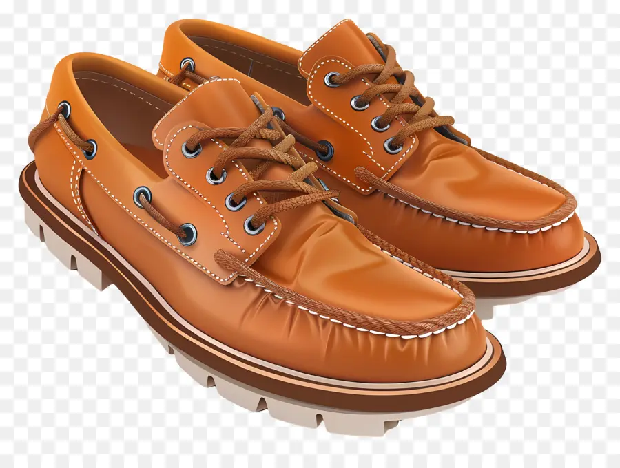 Zapatos Del Barco，Botas De Cuero Naranja PNG