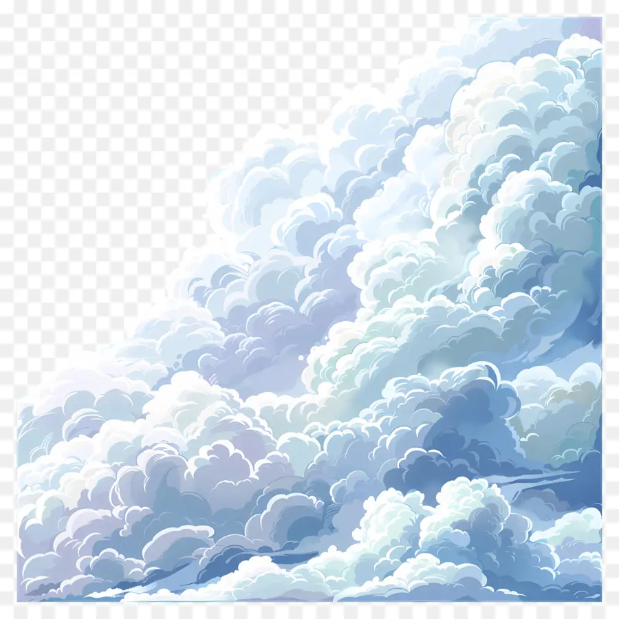Nubes Blancas Esponjosas，Cielo Azul PNG