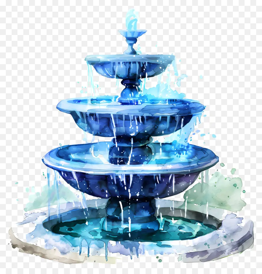 Fuente De Agua，Fuente Azul PNG