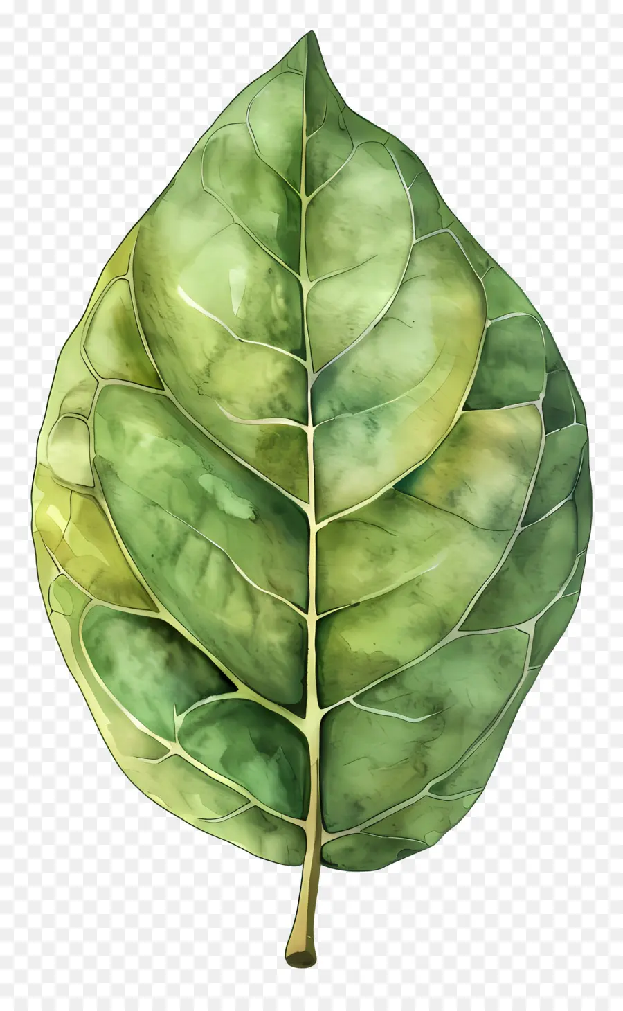 Verde Hoja，Pintura A La Acuarela PNG