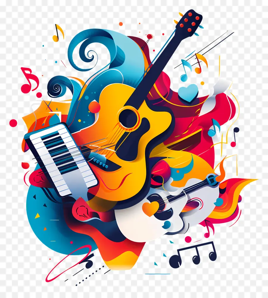 Mundo Día De La Música，Guitarra PNG