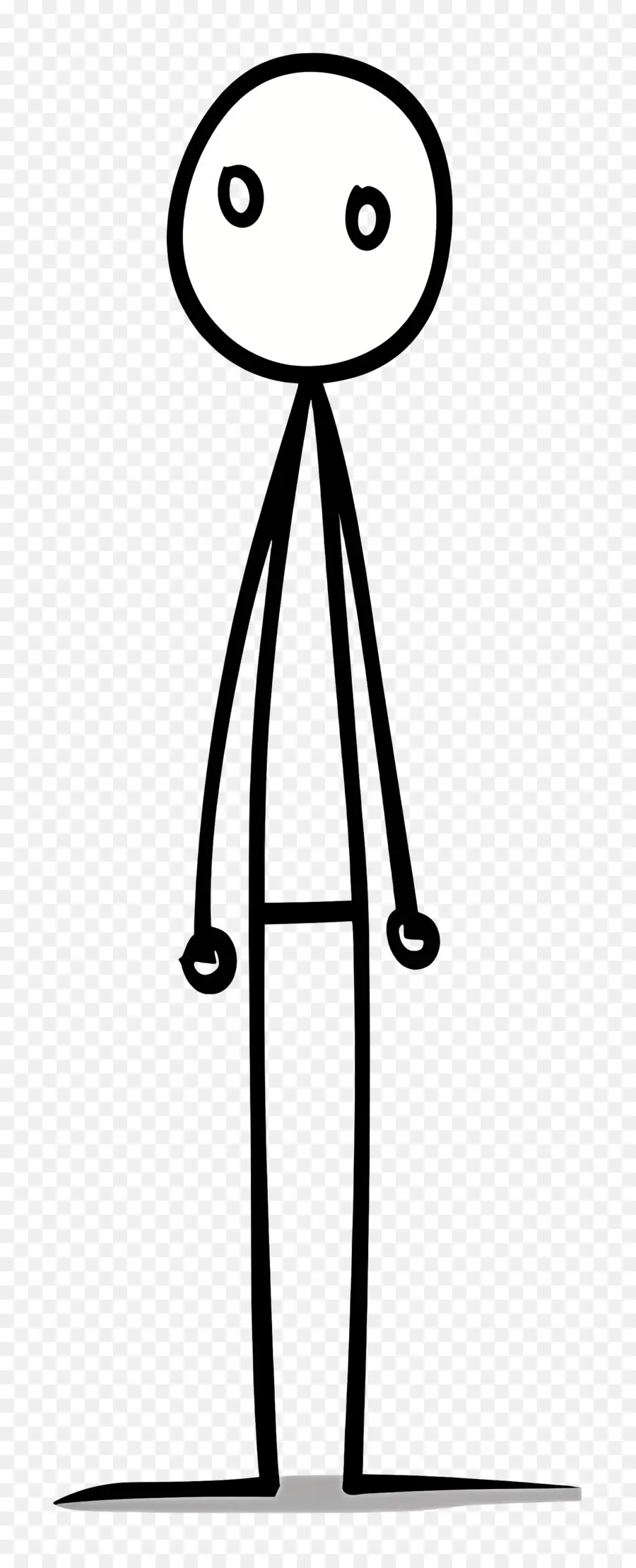 Figura De Palo De Chico，Dibujo En Blanco Y Negro PNG