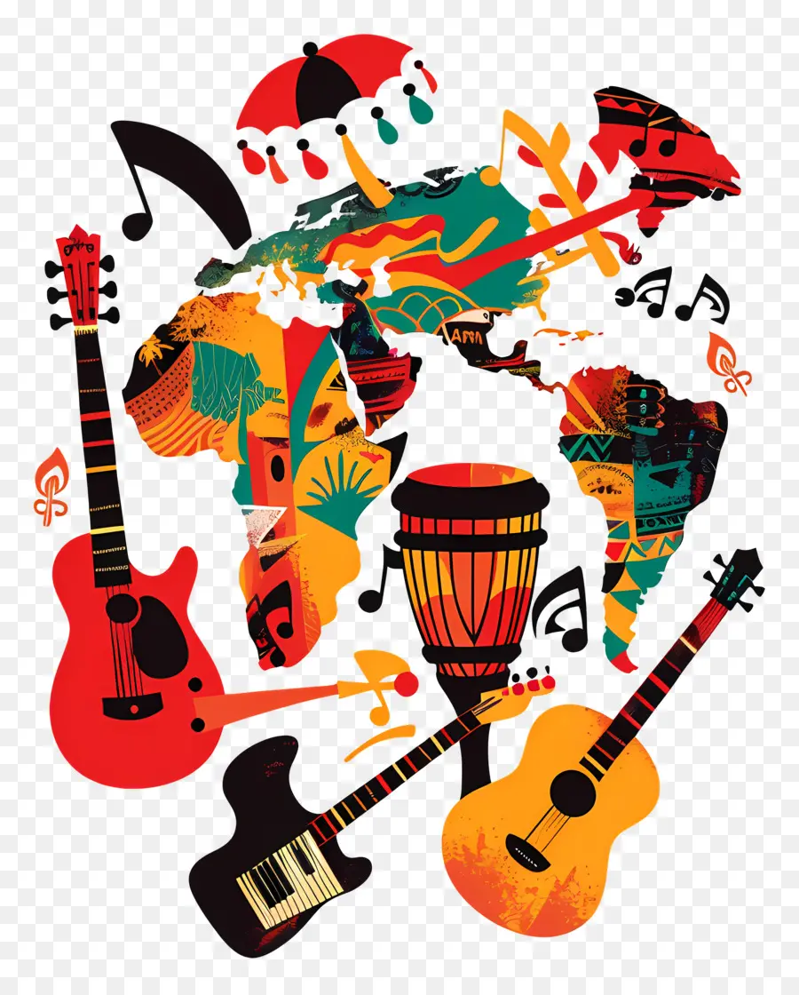 Mundo Día De La Música，Instrumentos Musicales PNG