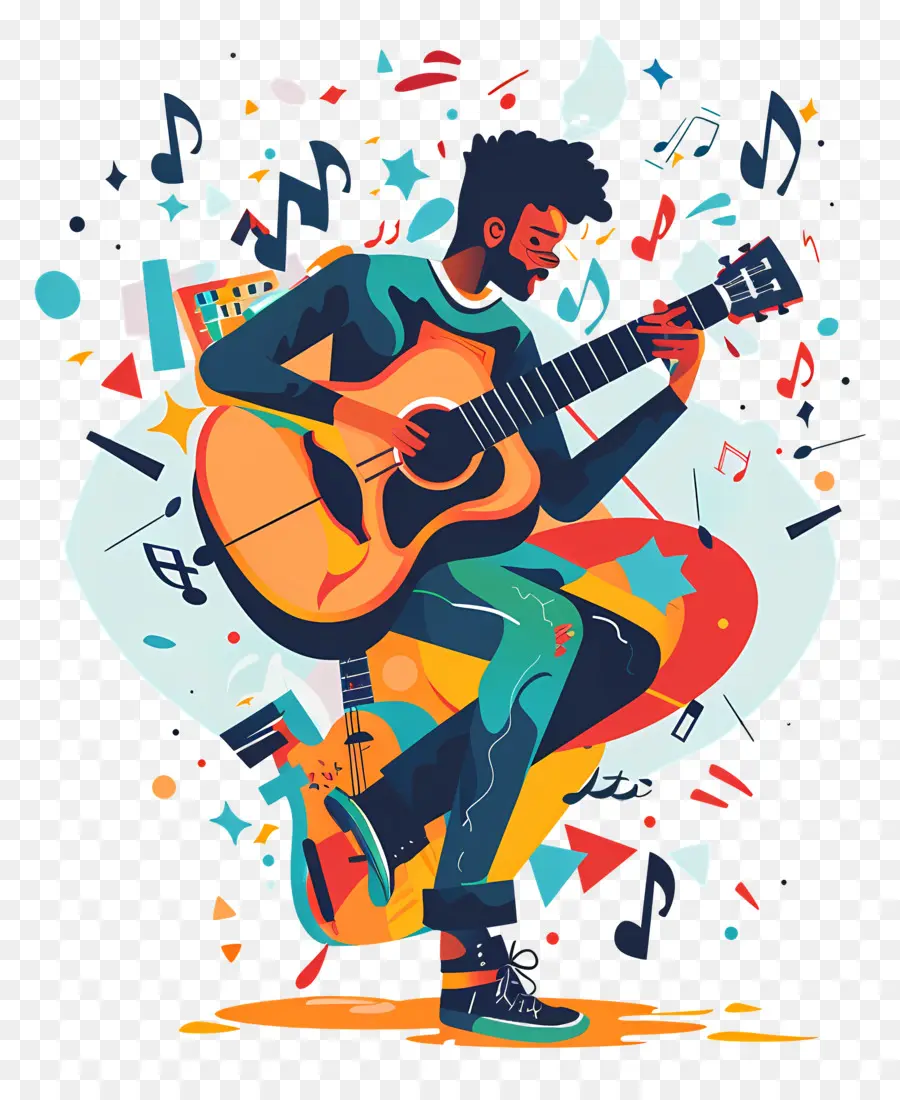 Mundo Día De La Música，Guitarra Acústica PNG