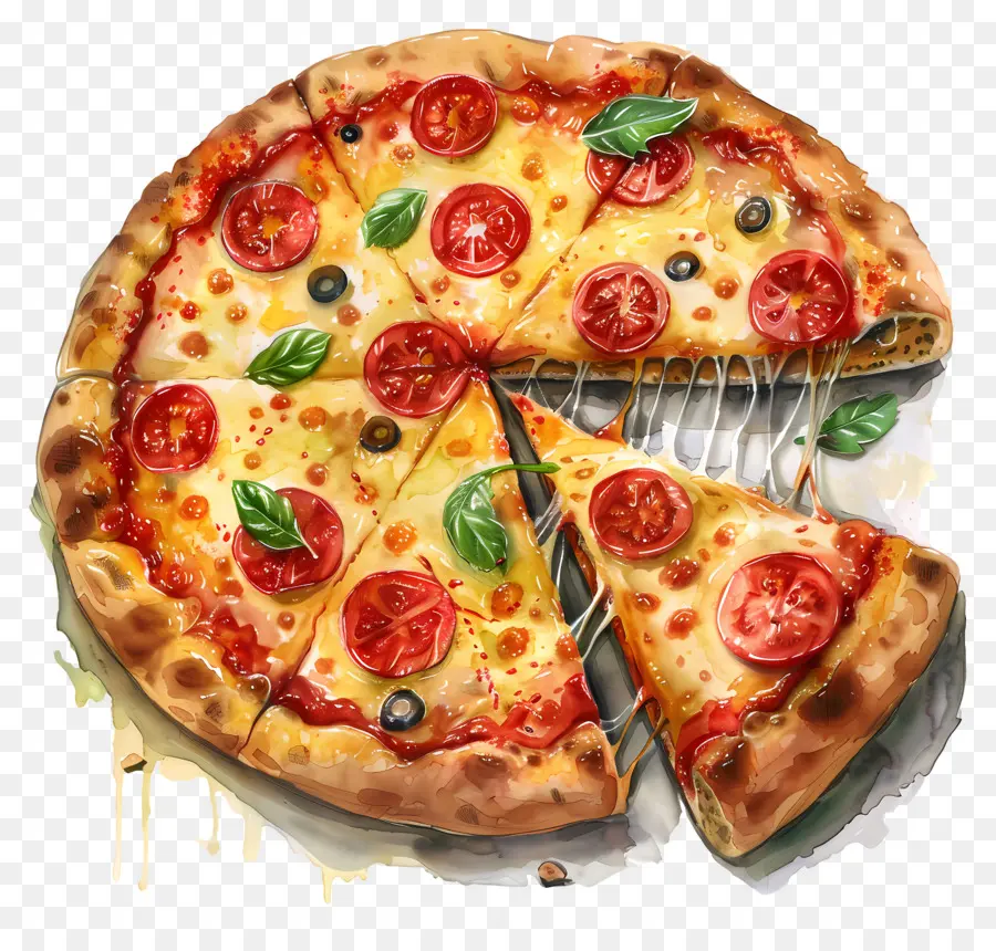 La Pizza De Queso，Pizza Entera PNG