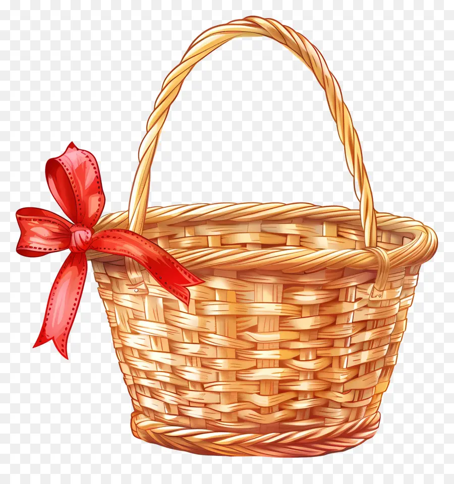 Wicker Basket，Arco Rojo PNG