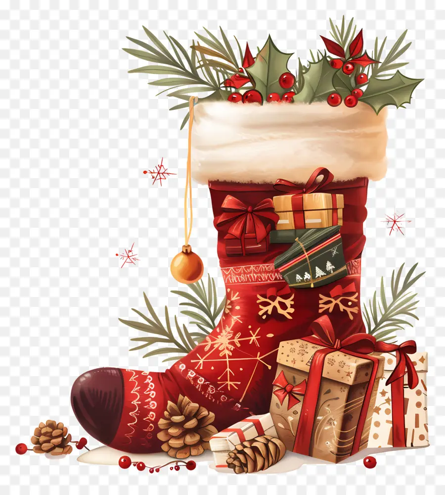 Christmas Sock，Regalos De Navidad PNG