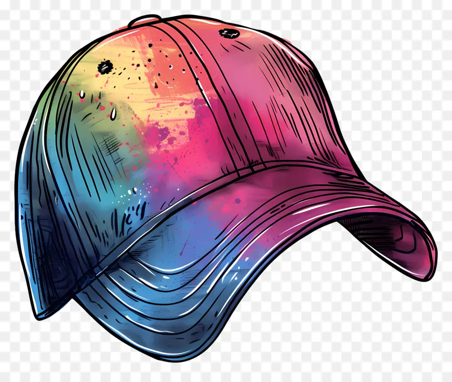 Gorra De Béisbol，Salpicaduras De Pintura PNG