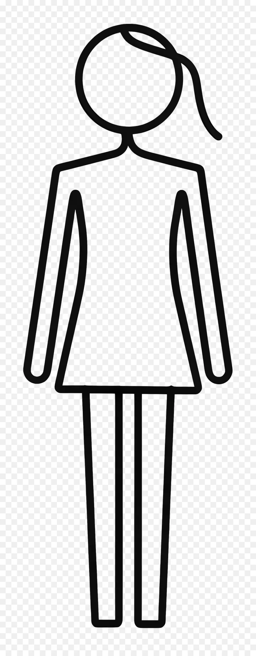 Hembra Figura De Palo，Vestido Blanco PNG