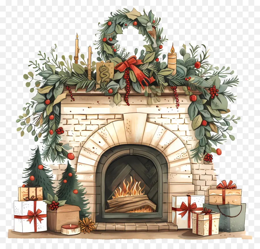 Chimenea Navideña，Chimenea De Navidad PNG