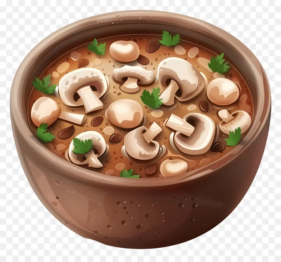 La Sopa De Champiñones，Vegetariana PNG