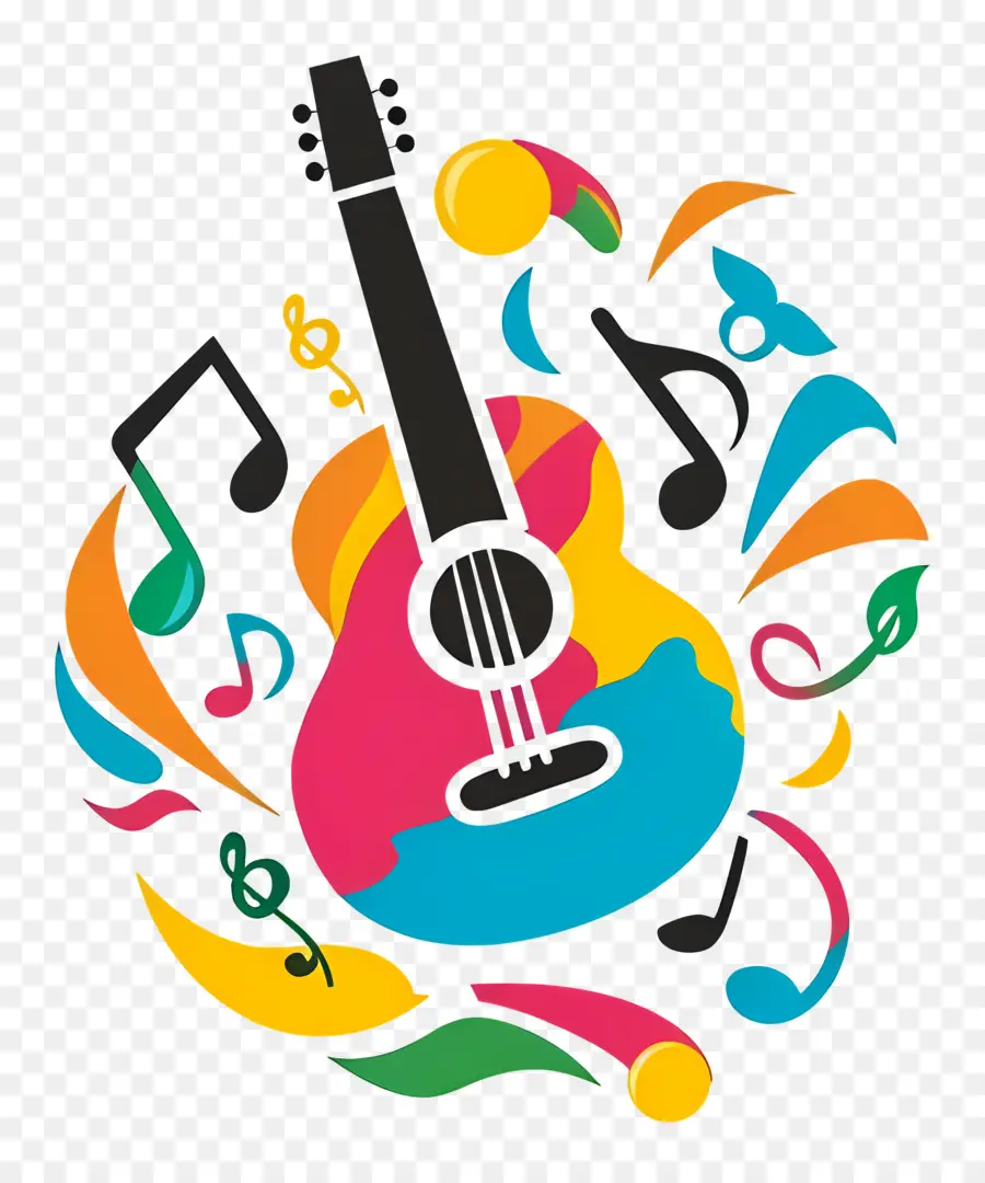 Día Mundial De La Música，Guitarra PNG