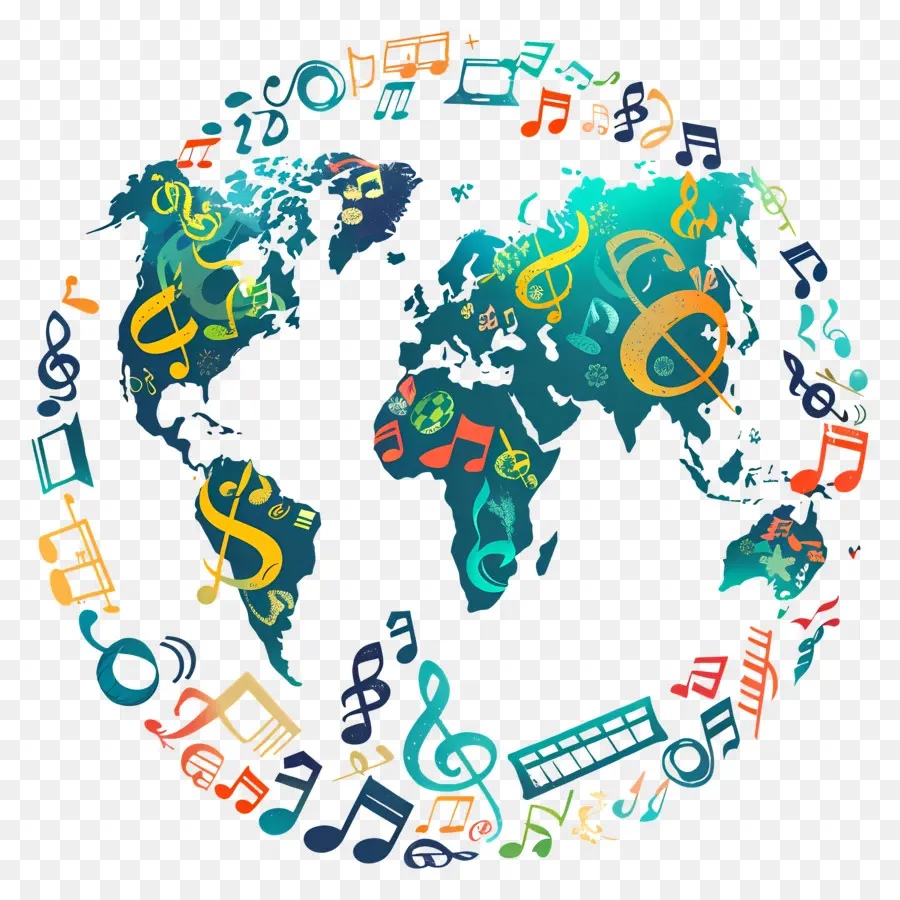 Día Mundial De La Música，Notas Musicales PNG