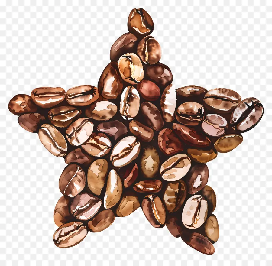 Los Granos De Café，Estrella PNG