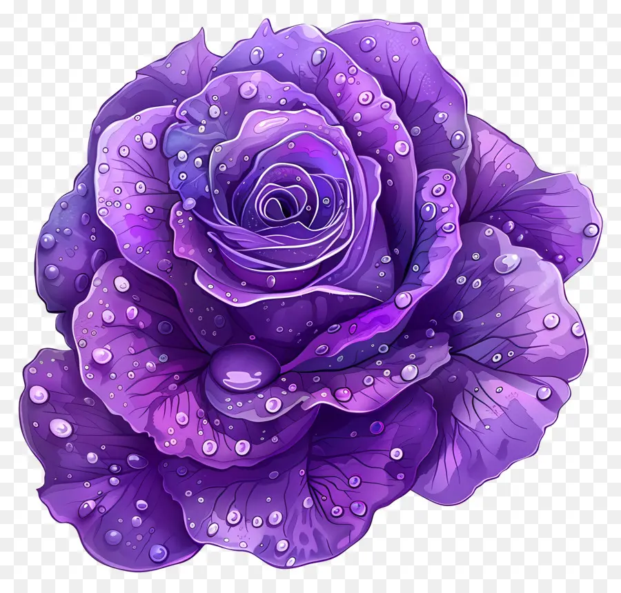 Purple Rose，Las Gotas De Agua PNG