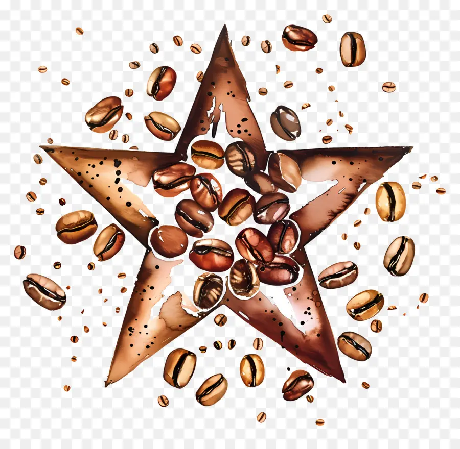 Los Granos De Café，Estrella PNG