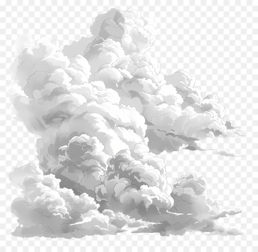 Nubes Blancas Esponjosas，Nubes PNG