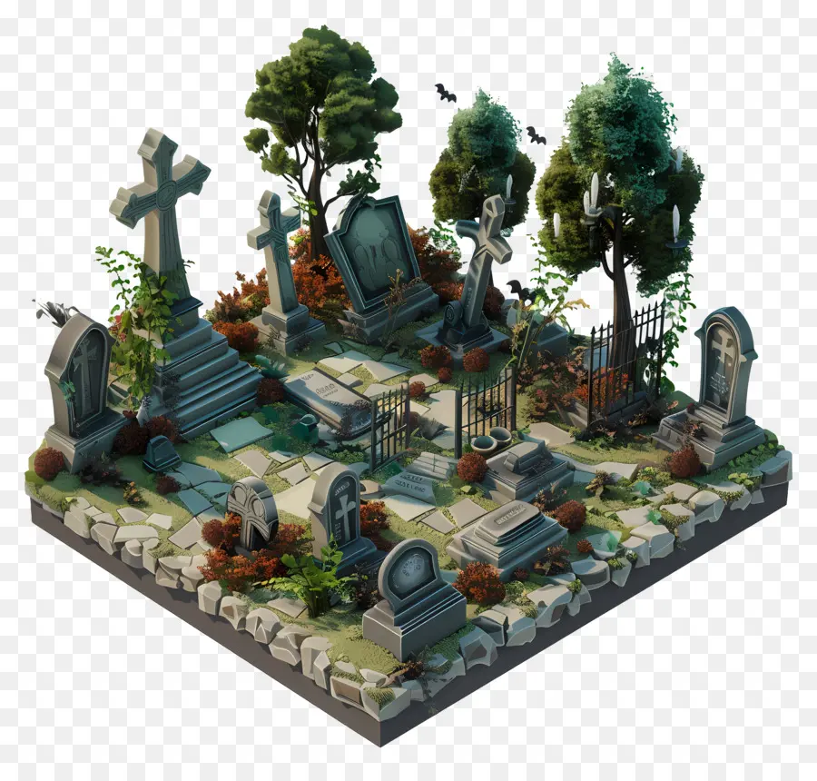 Graveyard，Cementerio Abandonado PNG