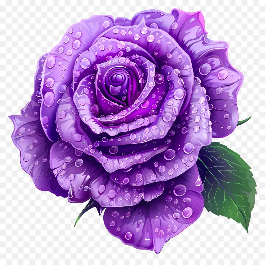 Purple Rose，Las Gotas De Agua PNG