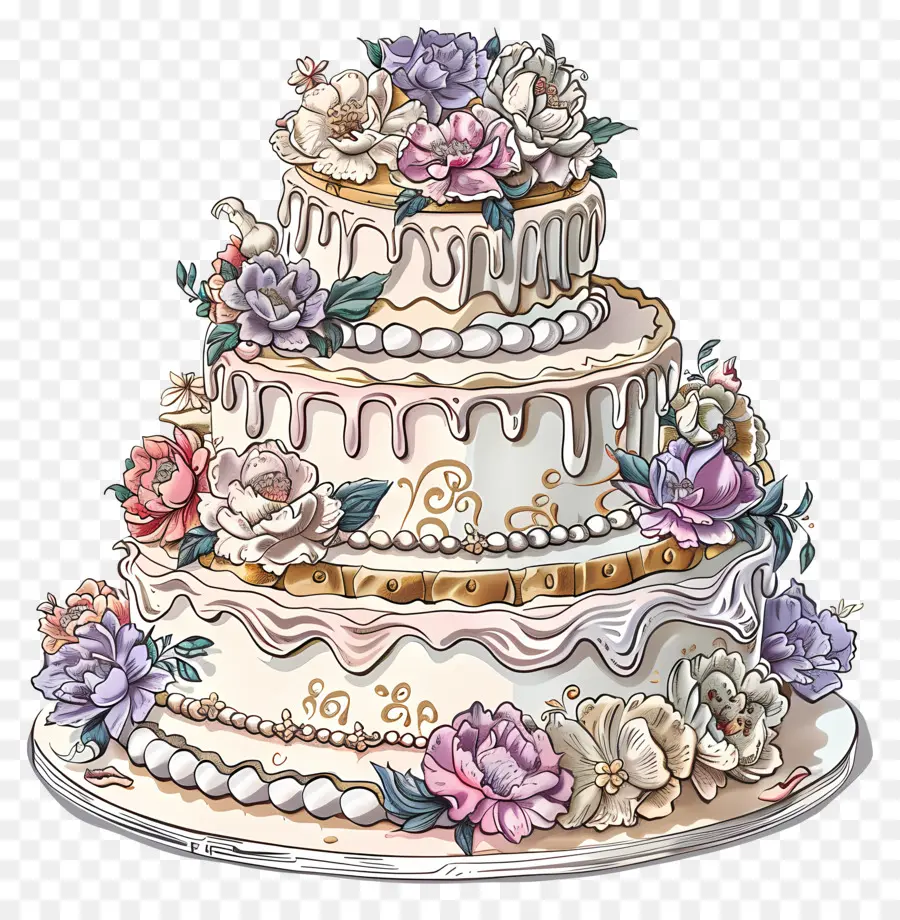 Pastel De Bodas，Pastel Decorativo PNG