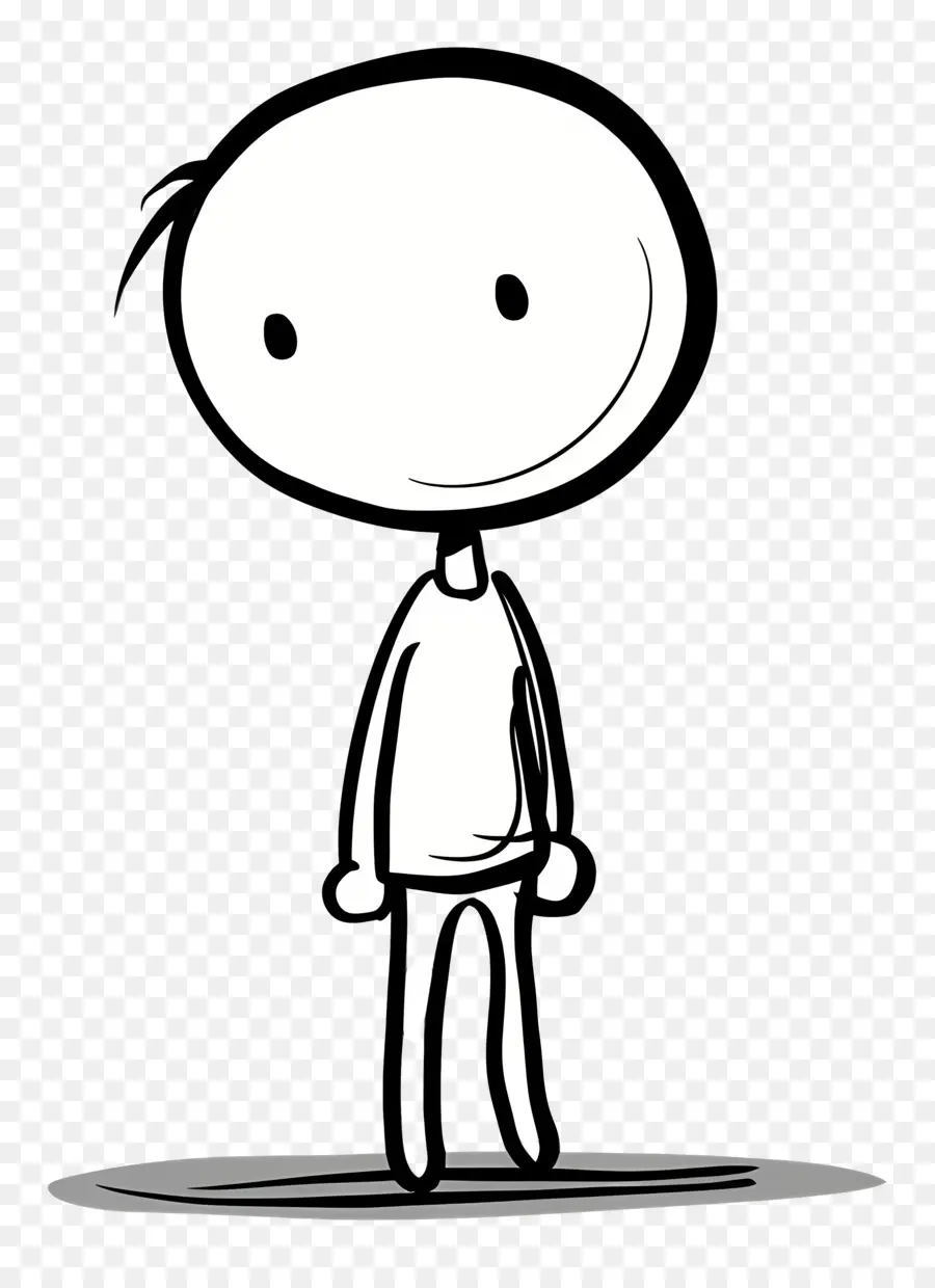 Figura De Palo De Chico，Dibujo En Blanco Y Negro PNG