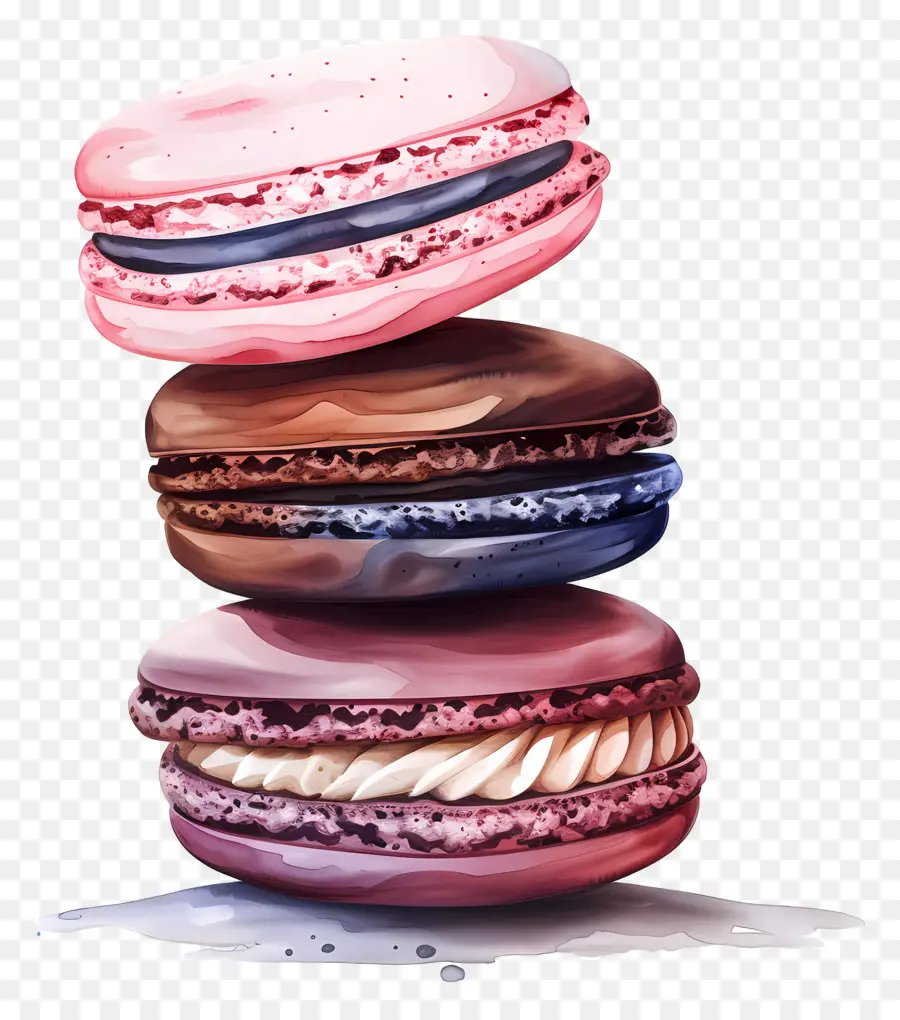 Macarrones，Postre PNG