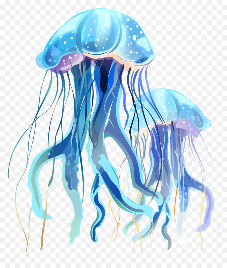 Las Medusas，Azul PNG