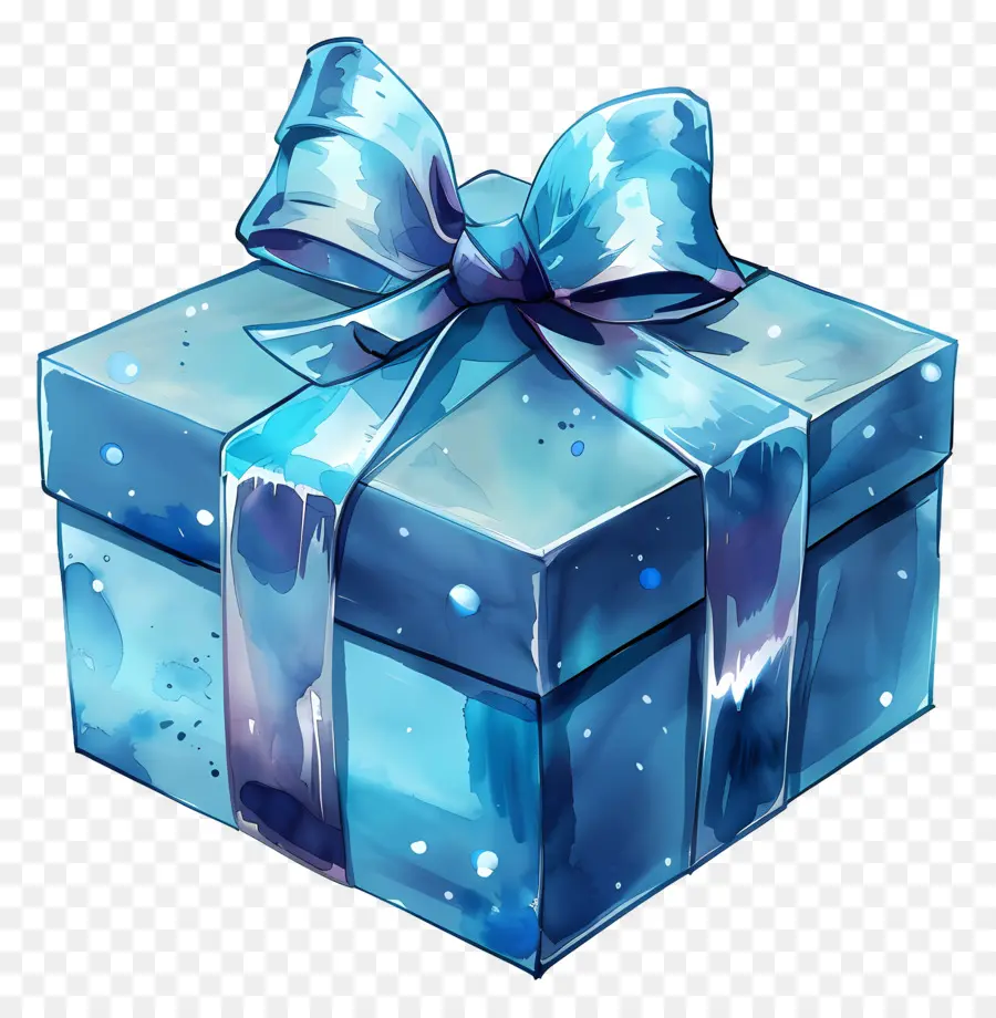 Azul Caja De Regalo，Shiny PNG