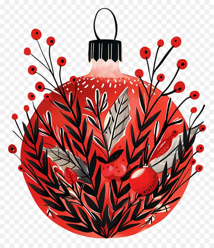 Adorno De Navidad，Rojo PNG