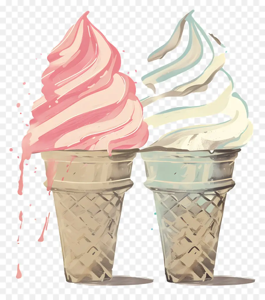 Conos De Helado，Retro PNG