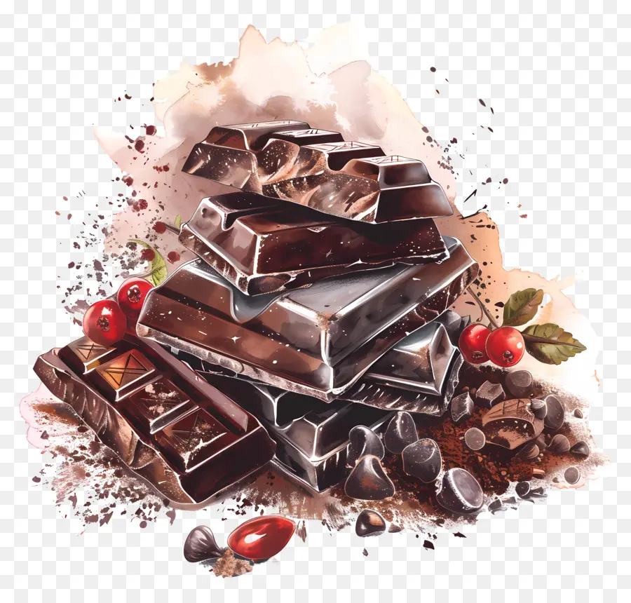 Chocolate Agridulce，Barras De Chocolate PNG