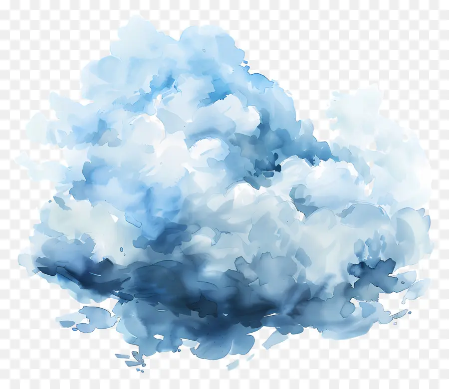 La Nube，Pintura A La Acuarela PNG