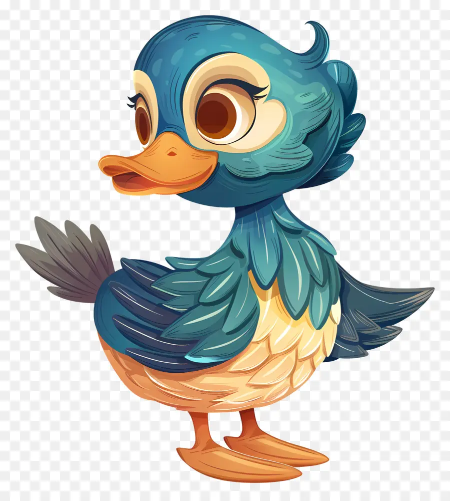 Dibujos Animados De Pato，Pato Azul PNG