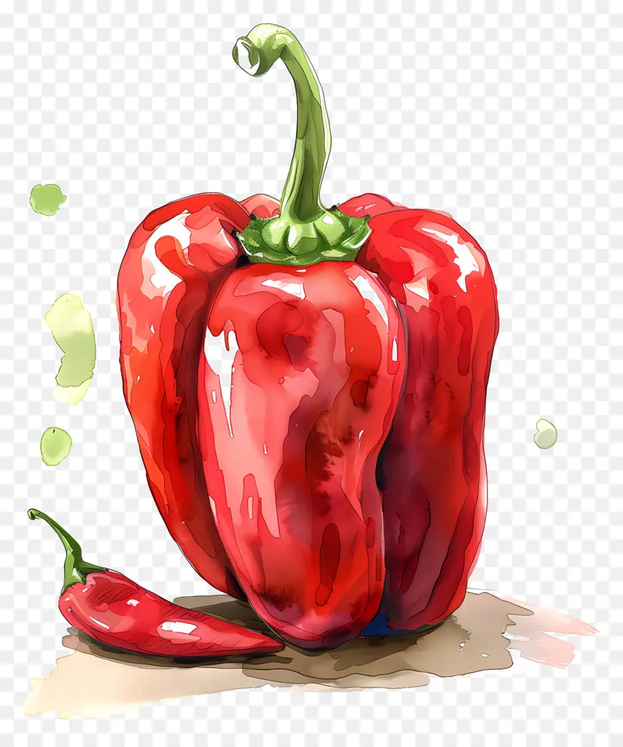 Pimiento Rojo，Pintura PNG