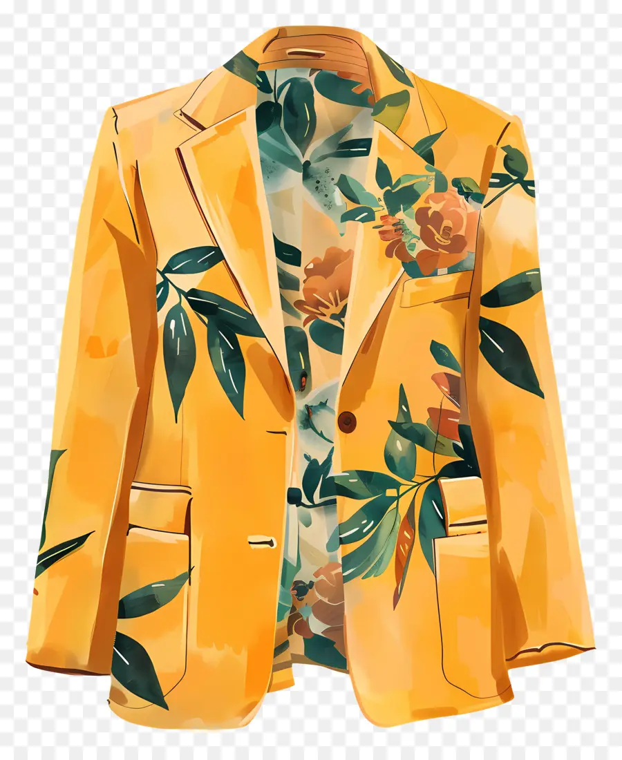 Chaqueta，Blazer Amarillo PNG