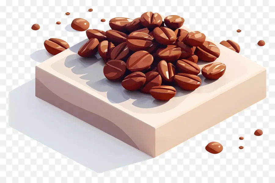 Granos De Café Asados，Pastel PNG