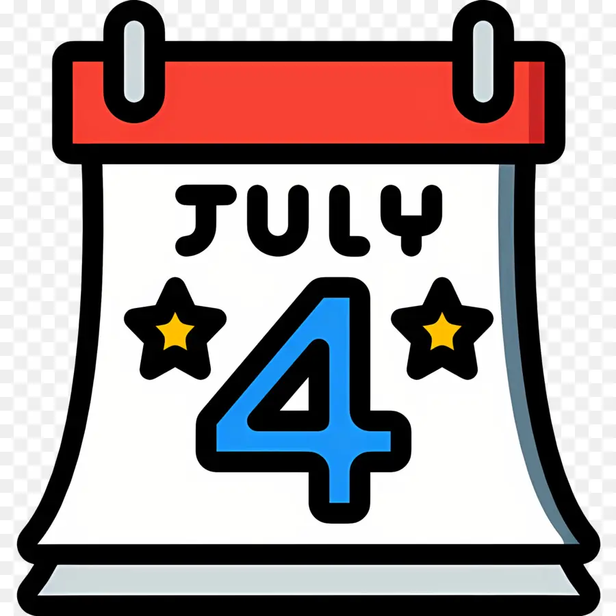 El 4 De Julio，Calendario PNG