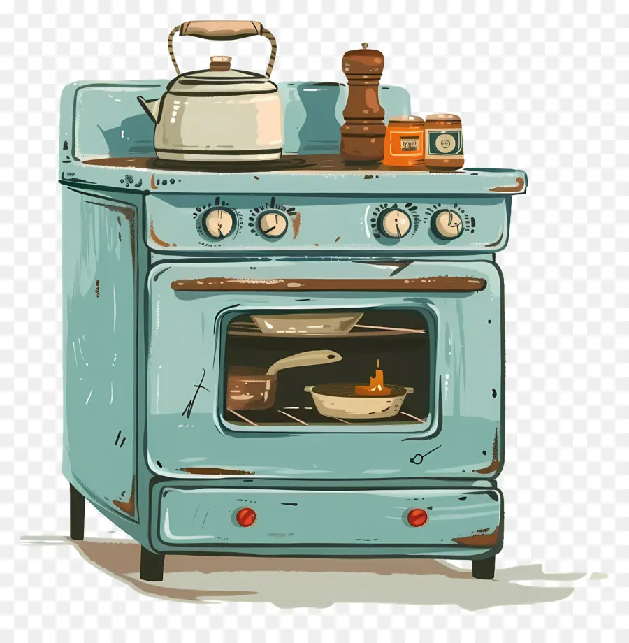 Estufa De Cocina，Estufa Vintage PNG