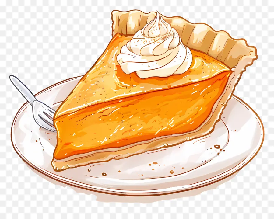 Pastel De Calabaza，Crema Batida PNG