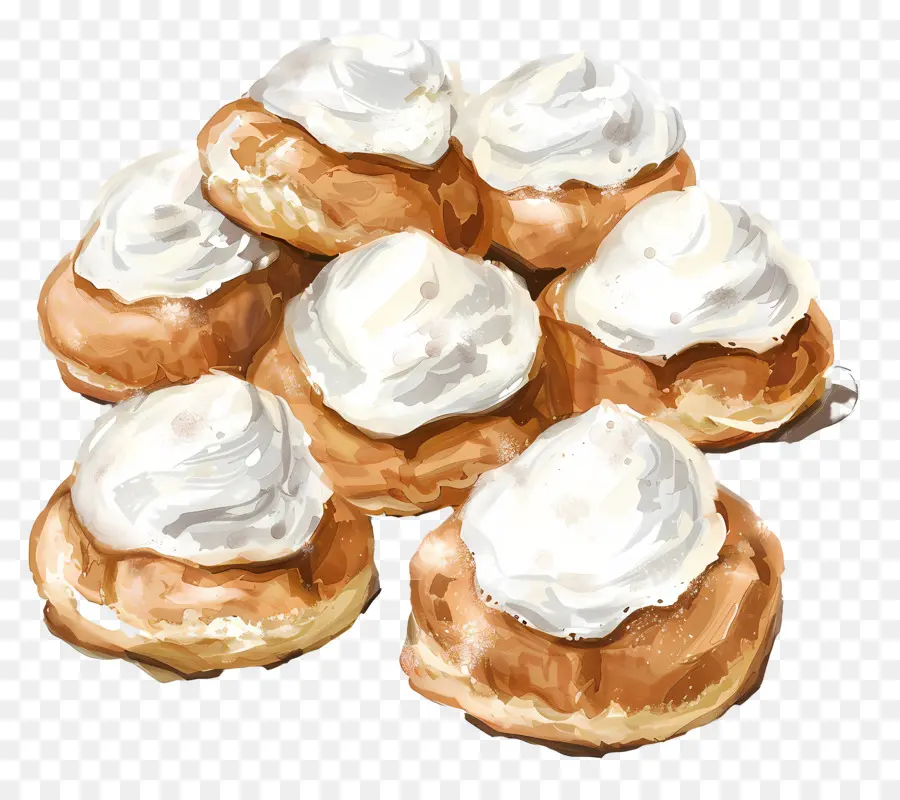 Hojaldres De Crema，De Postre PNG